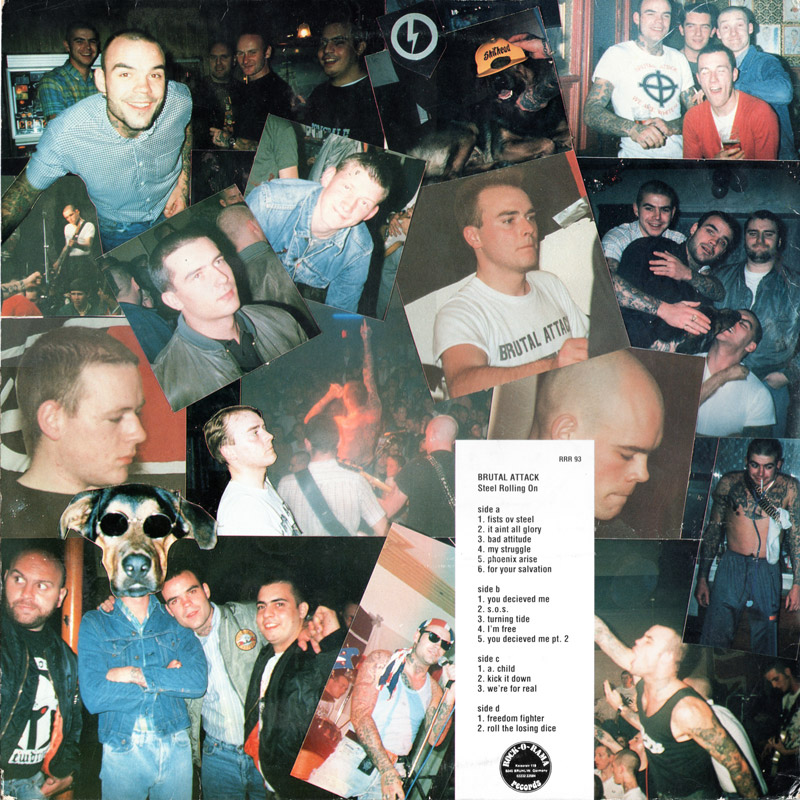 Brutal Attack Steel Rolling On LP back cover