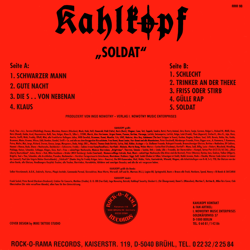Kahlkopf Soldat LP back cover
