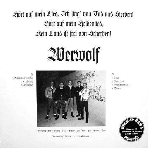 Werwolf Schlachtruf LP back cover