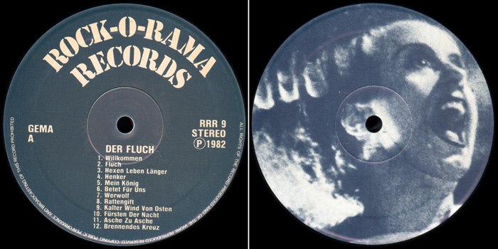 Der Fluch LP center labels