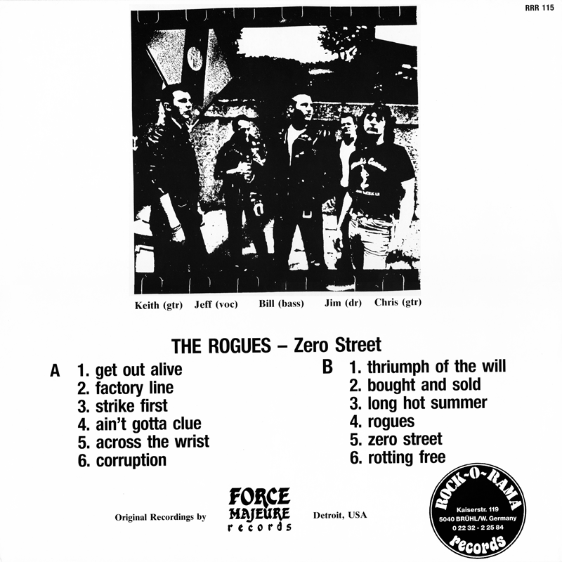 Rogues LP back cover