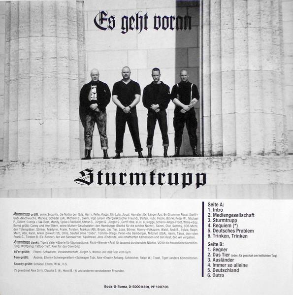 Sturmtrupp Es geht Voran LP back cover