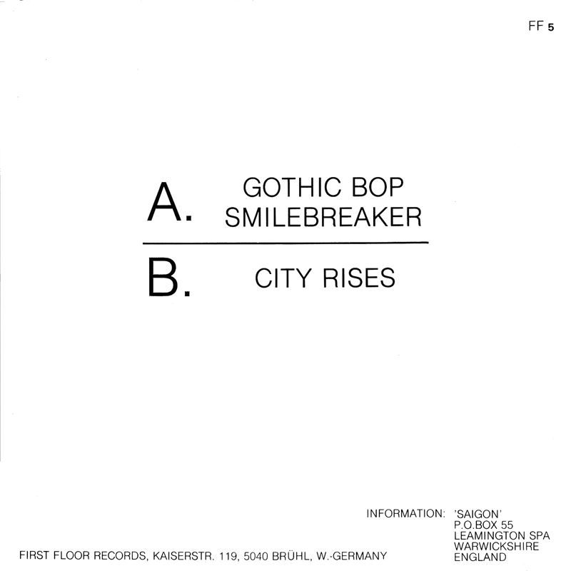 Saigon Gothic Bop 12 inch single back cover