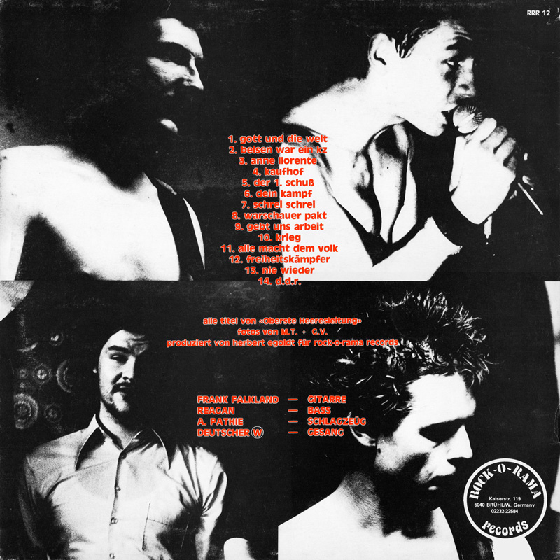 Der Fluch second LP back cover