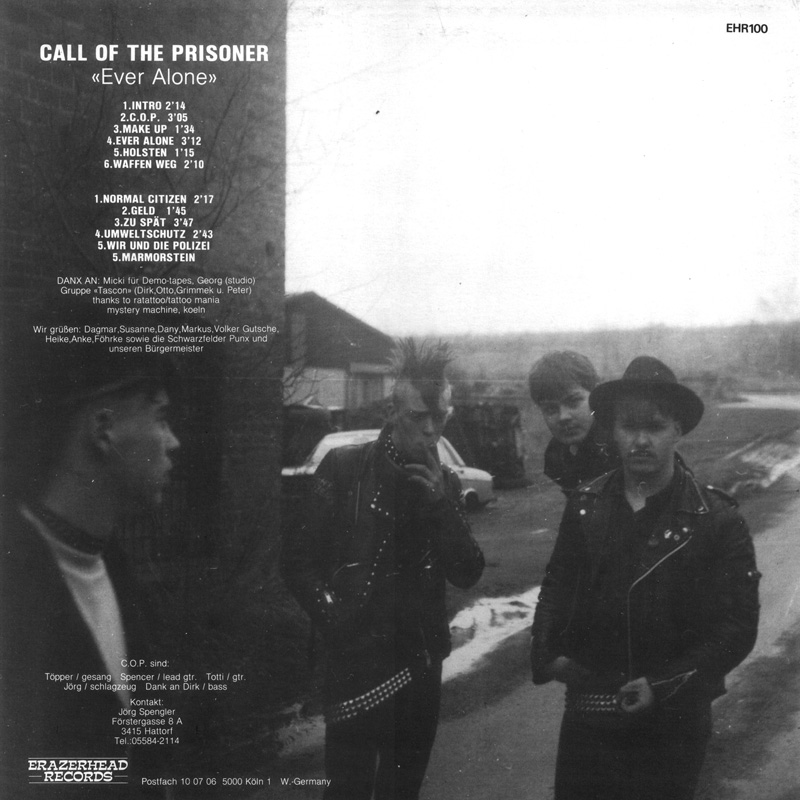 C.O.P. Ever Alone back cover