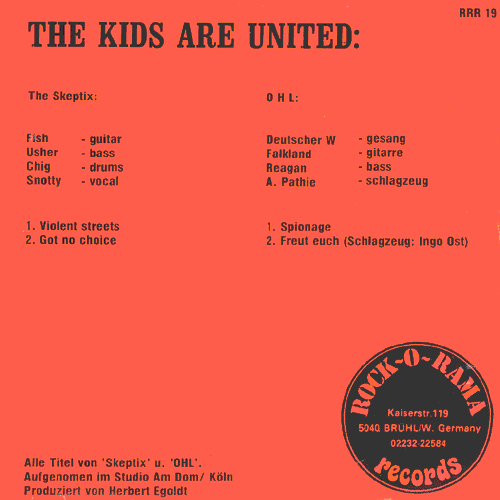 Skeptix/OHL split EP back cover