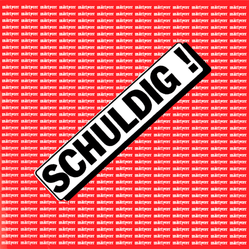 Front page of Märtyrer Schuldig CD booklet