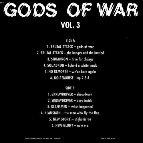 Gods Of War vol 3 LP back cover