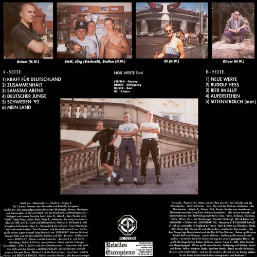 Back cover of the Noie Werte LP