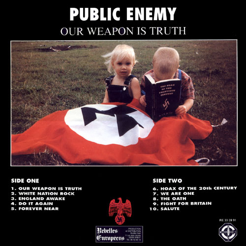 Back cover of the Public Enemy Our Weapon Is Truth LP