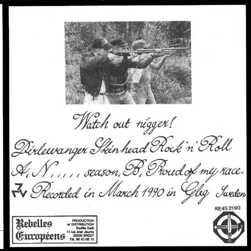 Back cover of the Dirlewanger single