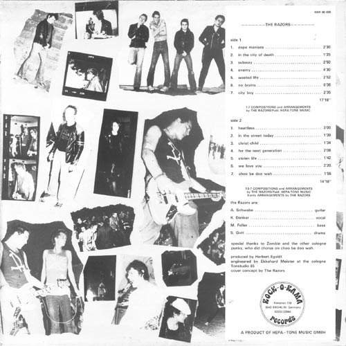 Razors LP back cover