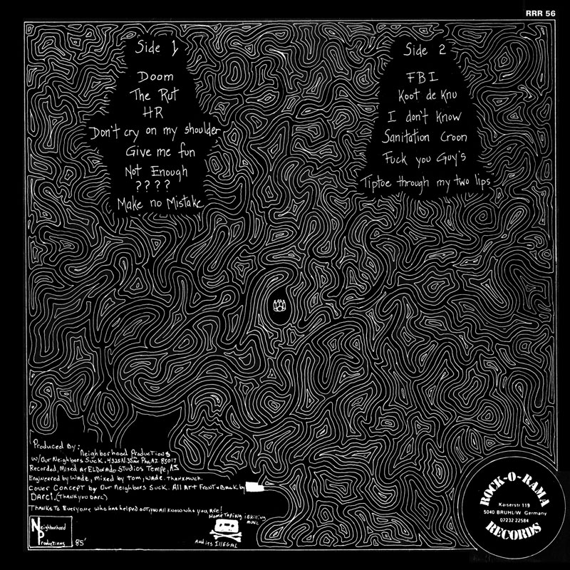 Our Neighbors Suck LP back cover