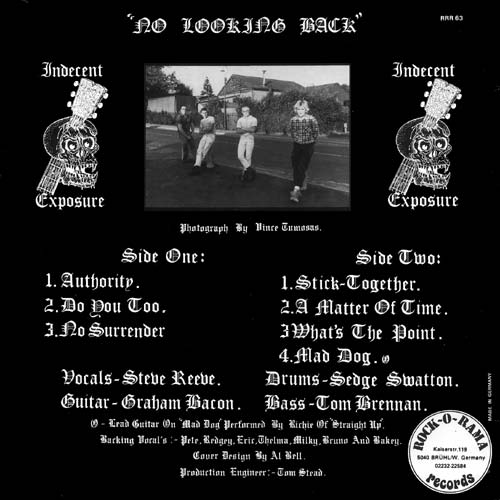 Indecent Exposure LP back cover