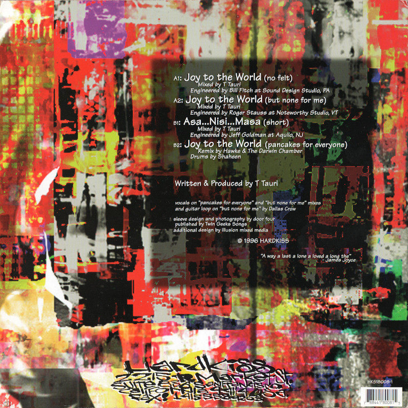 Back cover of the T Tauri Joy To The World single