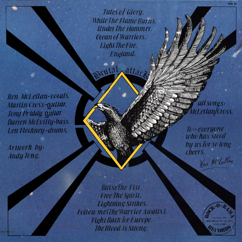 Brutal Attack Tales Of Glory LP back cover