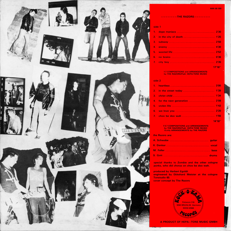 Razors LP back cover