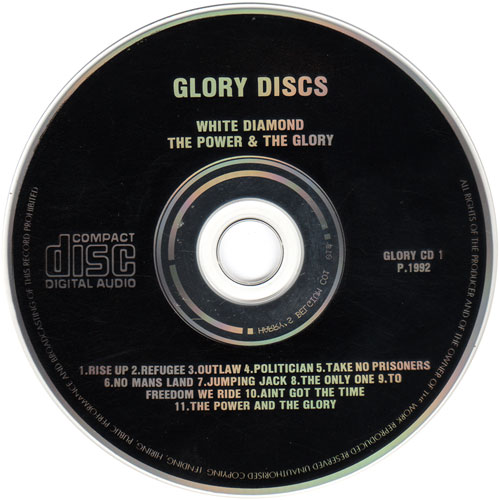 Front of White Diamond CD disc